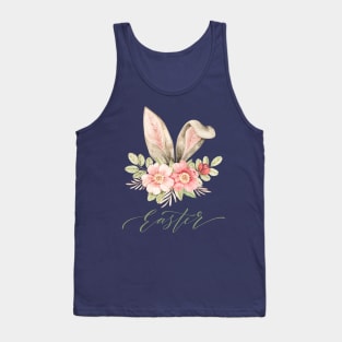 Floral Easter Rabbit Ears Design Tank Top